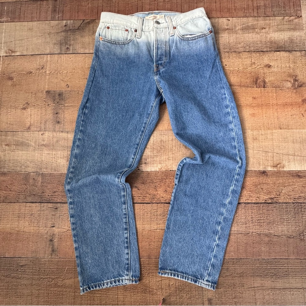 Levis Wedgie Straight Jeans Dip Dye Women Size 27